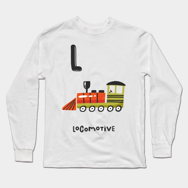 L is Locomotive Long Sleeve T-Shirt by JunkyDotCom